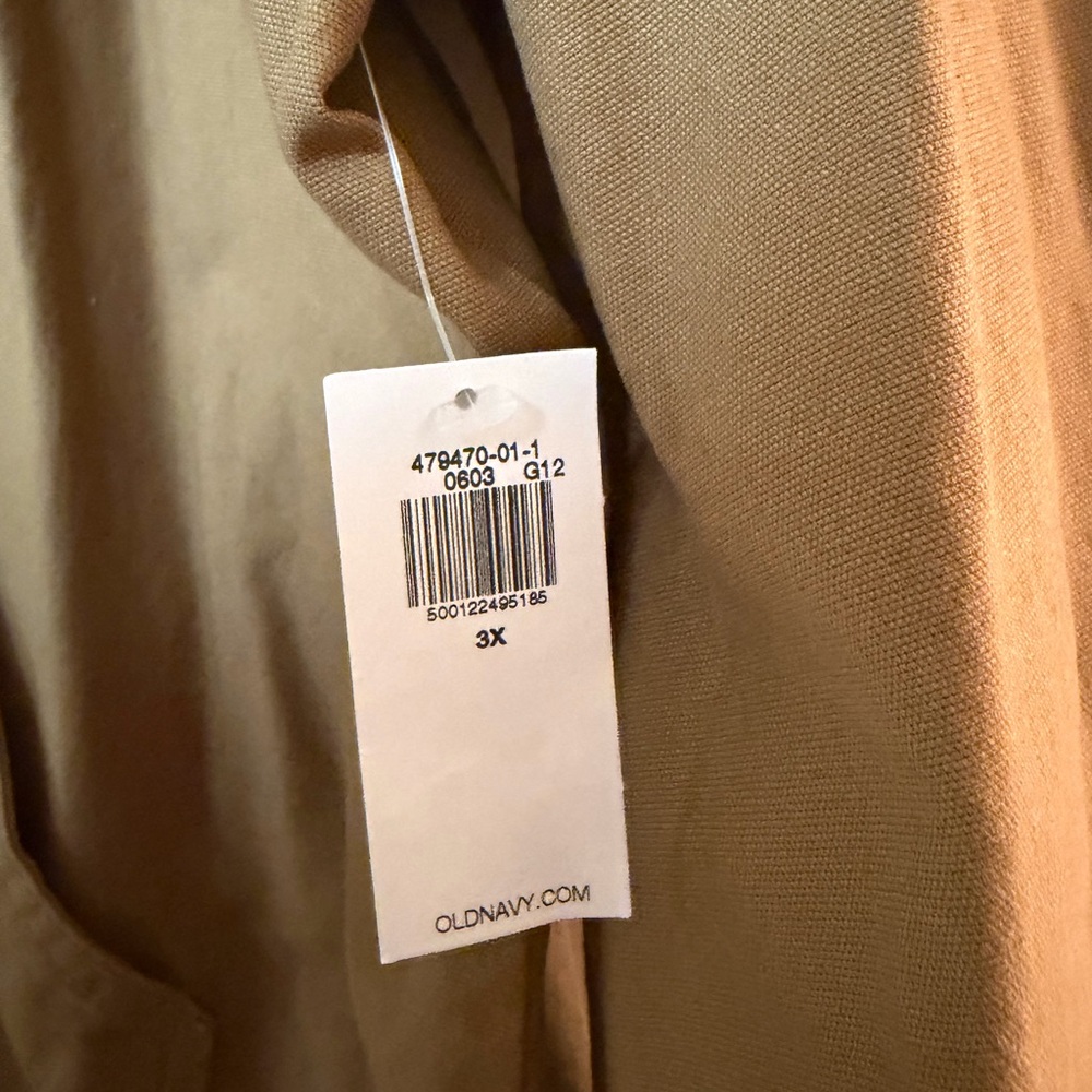 Old Navy Tan Barn Jacket with Brown Collar - Picture 5 of 5